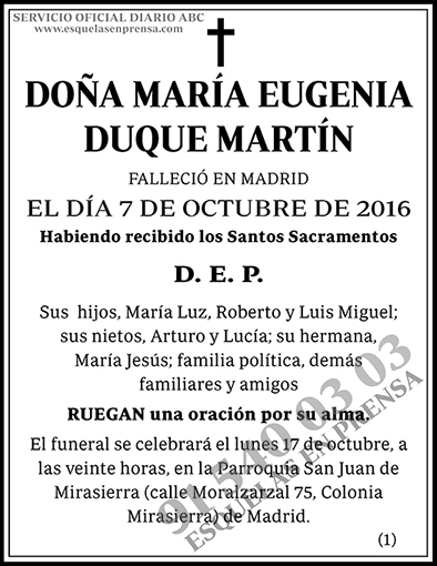 María Eugenia Duque Martín
